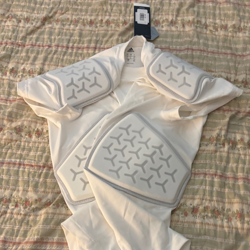 Adidas White Protective Padded Football Shirt